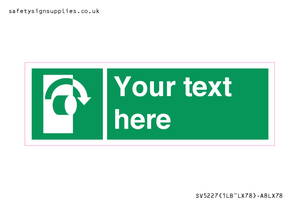 Custom Turn Clockwise Sign